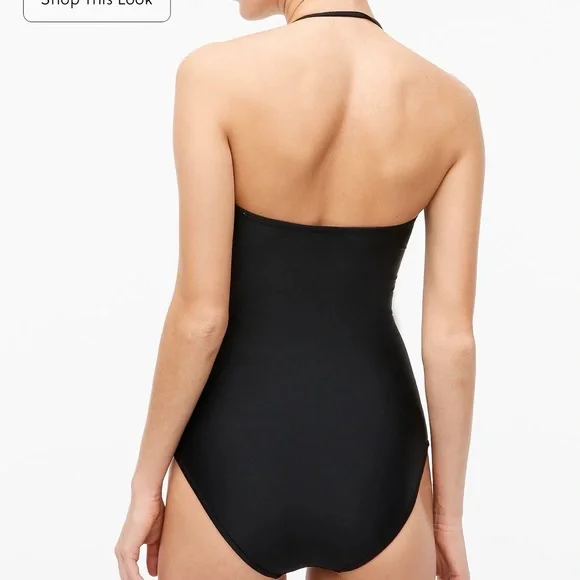 J Crew Orange ruched one piece swimsuit - Picture 9 of 11